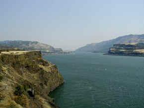 View of eastern end of the Columbia River Gorge.