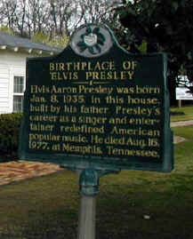 Marker at Elvis' Birthplace